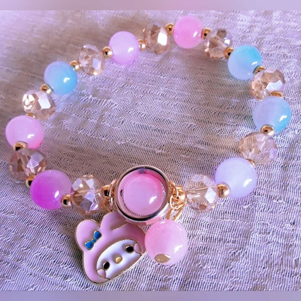 My Melody Pastel Bead Bracelet - Cute & Unique